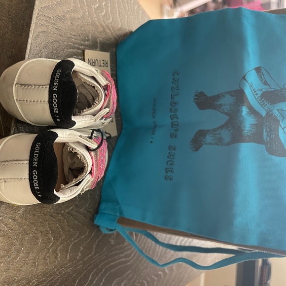 Toddler  Old School sneakers with glittery star and fuchsia snakeskin-print heel - Picture 2 of 9